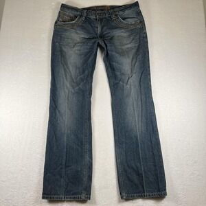 Pepe Jeans Vintage X73 Jeans Mens 37x33 Blue Medium Wash Straight Leg Denim
